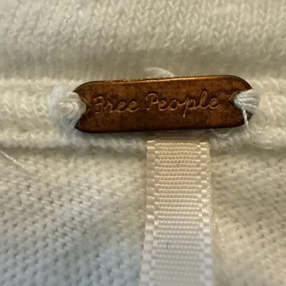 Free People Lyla Top Ivory Crochet Size S Boho, Casual, Coastal - Picture 12 of 13